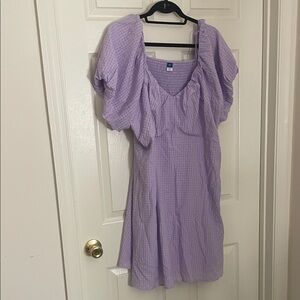 Old Navy Lilac Smocked V-Neck Dress